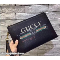 Top Stylish Gucci Coco Capitán Vintage Logo Pouch Clutch Bag 121101 Black 2018