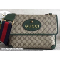 Luxury Gucci Web GG Supreme Messenger Bag 495654 Green 2018