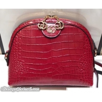 Best Price Gucci Ophidia Crocodile Pattern Small Shoulder Bag 499621 Red 2018