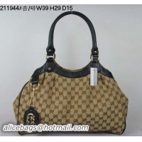 Cheapest Gucci Sukey Original GG Canvas Tote Bag 211944 Coffee