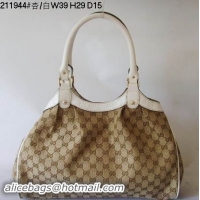 Grade Quality Gucci Sukey Original GG Canvas Tote Bag 211944 Beige