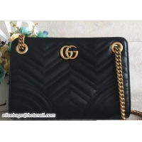 Best Product Gucci Ophidia GG Marmont Matelassé Chevron Chain Shoulder Bag 505033 Black 2018