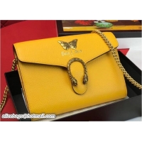 Unique Style Gucci Garden Dionysus Mini Chain Wallet Bag 516920 Butterfly Yellow 2018