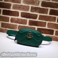 New Design Gucci GG Marmont Quilted Leather Bag 476434 Green