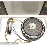 Crafted Gucci Patchwork Mini Shoulder Round Bag 499823 Resin Cat Head 2018