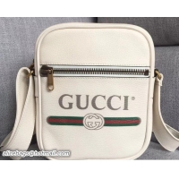 Good Product Gucci Vintage Logo Print Messenger Bag 523591 White 2018