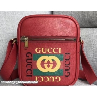 Unique Discount Gucci Vintage Logo Print Messenger Bag 523591 Red 2018