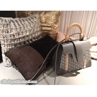 Free Shipping Goyard Original Saigon Tote Bag With Strap PM 8942 Dark Grey