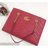 Unique Style Gucci GG Marmont Matelassé Medium Tote Bag 524578 Red 2018