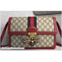 Top Grade Gucci Queen Margaret Metal Bee Web GG Supreme Medium Shoulder Bag 524356 2018