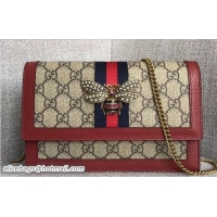 Famous Brand Gucci Queen Margaret Metal Bee Web GG Supreme Mini Bag 476079 2018