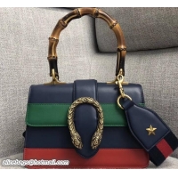 Luxury Gucci Web Shoulder Strap Dionysus Mini Top Handle Bag 523367 Blue/Green/Red 2018