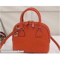 Shop Cheap Gucci Dome Interlocking G Charm Convertible Mini Cross Body Bag 449661 Orange