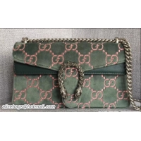 Sophisticated Gucci Dionysus GG Velvet Small Shoulder Bag 499623 Green 2018