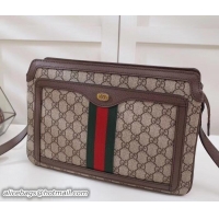 Discount Gucci Web GG Supreme Medium Shoulder Bag 523354 Brown 2018