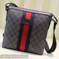 Low Cost Gucci Web GG Supreme Messenger Bag 471454 Black Collection