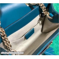 Stylish Gucci GG Guccissima Leather Mini Emily Crossbody Bag 449636 Blue