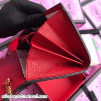 Good Quality Gucci Padlock Calfskin Continental Chain Wallet 453506 Red