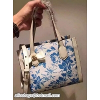 Modern Elegant Gucci Arabesque Canvas Tote Bag 443089 Blue