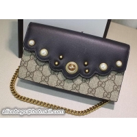 Best Quality Gucci GG Supreme mini Chain Bag 431478 Black