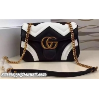 Cheap Price Gucci GG Marmont Matelasse Shoulder Bag 426744 Black&White