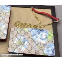 Low Price Gucci Blue Blooms Mini Chain Bag 410082 Red 2016