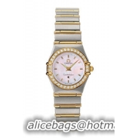 Omega Constellation 18kt Yellow Gold Mini Ladies Diamonds Watches 1267.70.00