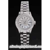 Rolex Datejust Diamond White Surface 25 Mm Women Watch-RD3853