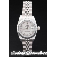 Rolex Datejust Mechanism Silver Bezel White Surface -RD2454