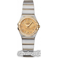 Omega Constellation Brushed Quarz Mini Watch 158627V