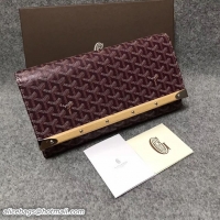 Spot New Goyard Original Monte-Carlo Clutch Bag 8980 Bungundy