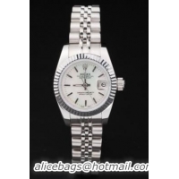 Rolex Datejust Mechanism Silver&White Women Watch-RD2456