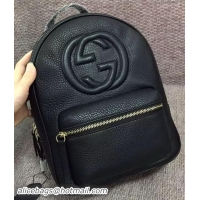 New Design 2016 GUCCI Soho Leather Chain Backpack 431570 Black