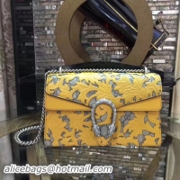 Best Product Gucci Dionysus Calf Leather Shoulder Bag 400249E Yellow