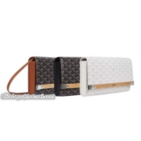 Newly Launched Goyard Original Monte-Carlo Clutch With Leather Strap 8981 Black And Tan