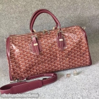 Inexpensive Goyard Original Travel Bag 8953 Bungundy