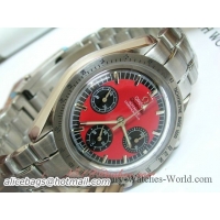 M-Schmacher SS Red Dial 7750 Working Chronos