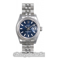 Rolex Lady Datejust Series Ladies 18kt White Gold Automatic Wristwatch 179174-BLSJ