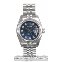 Rolex Lady Datejust Series Ladies 18kt White Gold Automatic Wristwatch 179174-BLDJ