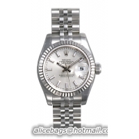 Rolex Lady Datejust Series Ladies 18kt White Gold Automatic Wristwatch 179174-SSJ