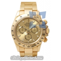 Rolex Daytona Series 18k Yellow Gold Mens Wristwatch 116528CHS