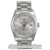 Rolex Day-Date Series Mens Automatic 18kt White Gold Wristwatch 118239-SSP