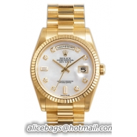 Rolex Day-Date Series Mens Automatic 18kt Yellow Gold Wristwatch 118238-MDP