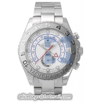 Rolex Yachtmaster II Series Elegant Mens Automatic 18k White Gold and Platinum Wristwatch 116689