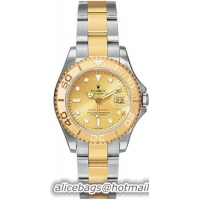 Rolex Yachtmaster Series Elegant Unisex Automatic 18kt Yellow Gold Unidirectional Rotating Wristwatch 168623-CSO