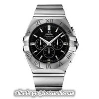 Omega Constellation Double Eagle Chrono Series Mens Stainless Steel Wristwatch-1514.51.00