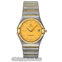 Omega Constellation Classic Series Mens Swiss Quartz Wristwatch-1217.15.00