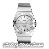 Omega Constellation Double Eagle Stainless Steel Mens Swiss Quartz Wristwatch 1511.30.00