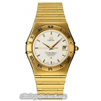 Omega Constellation Chronometer 18k Yellow Gold Mens Automatic COSC Wristwatch 1102.30.00