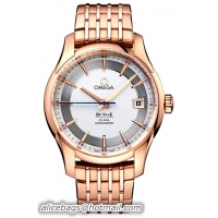 Omega De Ville Hour Vision 18k Rose Gold Mens Wristwatch 431.60.41.21.02.001